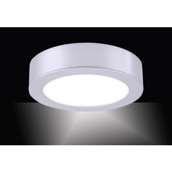 Leuchten-Direkt OSKAR Plafoniera LED Argento, 1-Luce