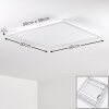 Salmi Plafoniera LED Alluminio, Bianco, 1-Luce