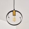 Lampadario a sospensione Leentje Nero-Oro, 1-Luce