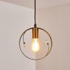Lampadario a sospensione Leentje Nero-Oro, 1-Luce