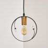 Lampadario a sospensione Leentje Nero-Oro, 1-Luce