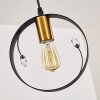 Lampadario a sospensione Leentje Nero-Oro, 1-Luce