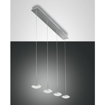 Fabas Luce Hale Lampada a Sospensione LED Alluminio, 4-Luci