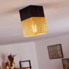 Armenie Lampadario a sospensione Ottone, Nero, 1-Luce