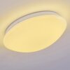 Brighton Plafoniera LED Bianco, 1-Luce, Telecomando, Cambia colore