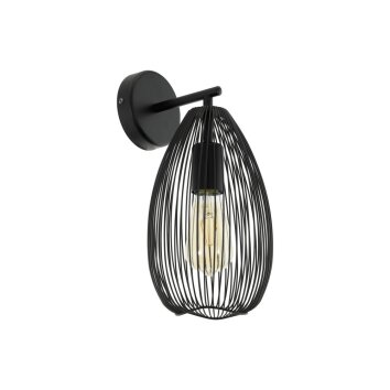 Eglo CLEVEDON Applique Nero, 1-Luce