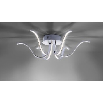 Leuchten-Direkt VALERIE Plafoniera LED Cromo, 6-Luci