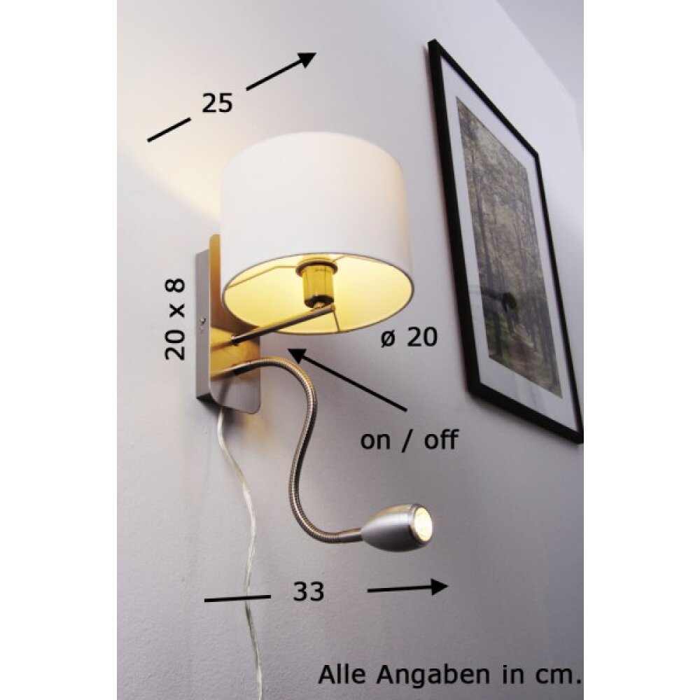 Trio 2711 Applique LED Cromo, Nichel opaco, 2-Luci main product photo