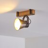 Oksbol Faretto da soffitto Grigio, Marrone chiaro, Acciaio satinato, 1-Luce