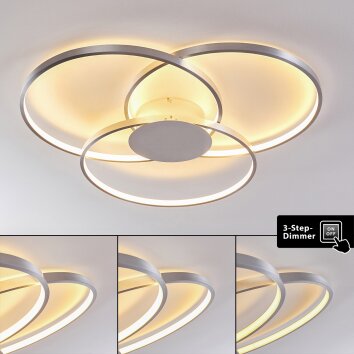 Skanes Plafoniera LED Nichel opaco, 1-Luce