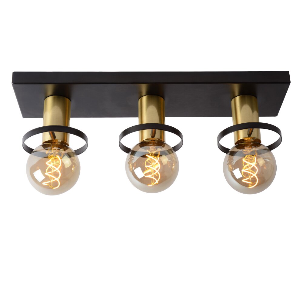 Plafoniera Lucide ANAKA Nero, 3-Luci main product photo