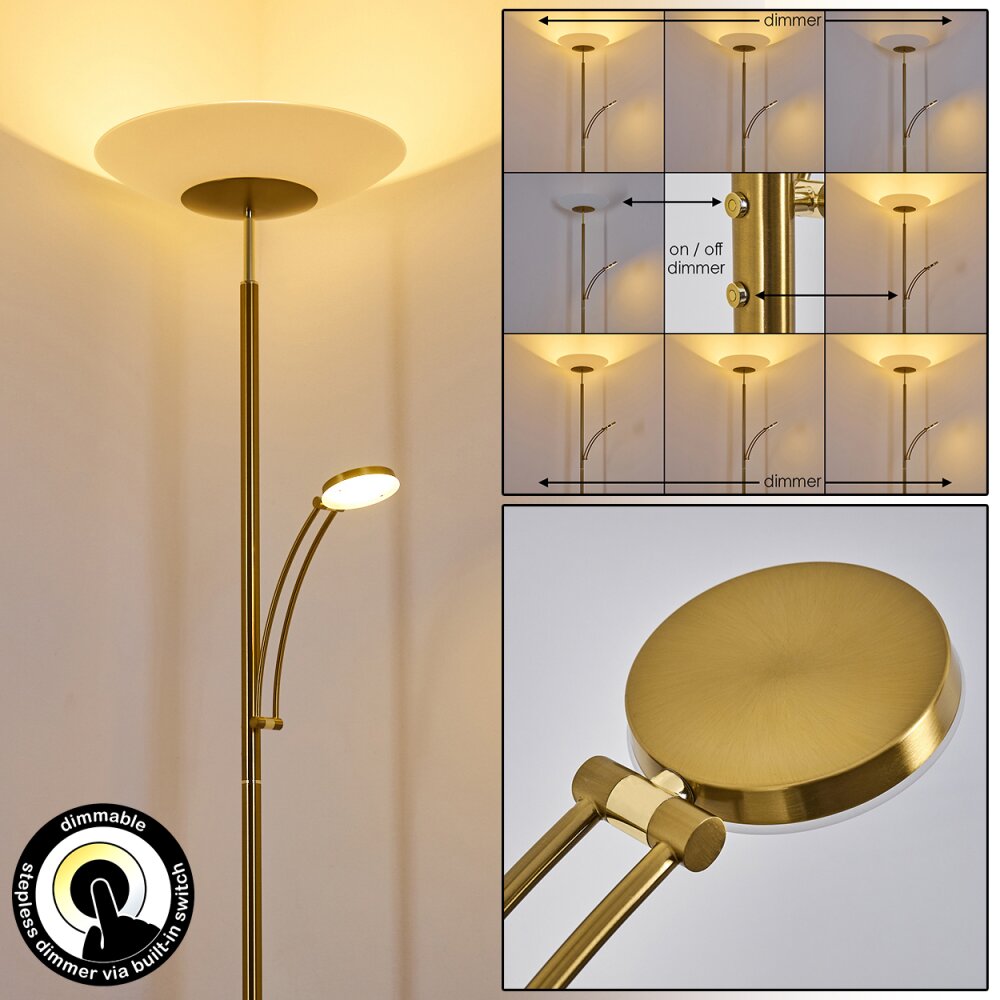 Argostoli Lampada da terra LED Ottone, 2-Luci main product photo