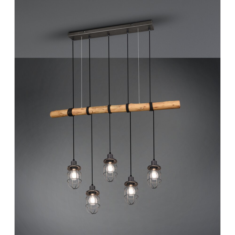 Trio Forester Lampada a Sospensione Marrone scuro, Nichel opaco, 5-Luci main product photo