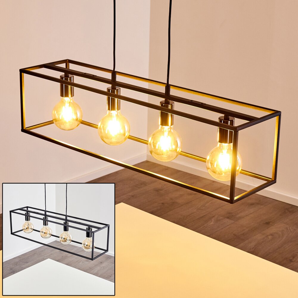 Flambeau Lampada a Sospensione Nero, 4-Luci main product photo