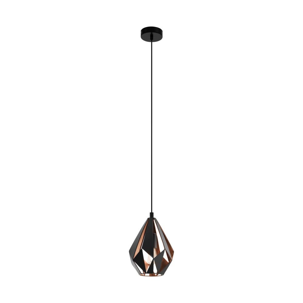 Eglo CARLTON Lampadario a sospensione Ramato, Nero, 1-Luce main product photo