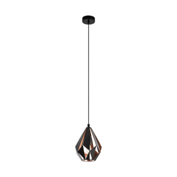 Eglo CARLTON Lampadario a sospensione Ramato, Nero, 1-Luce