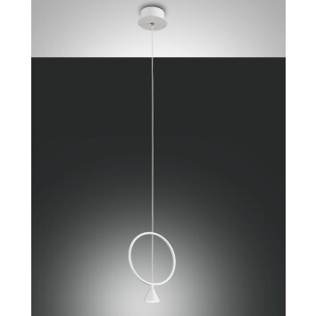 Fabas Luce Sirio Lampada a Sospensione LED Bianco, 1-Luce