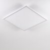 Salmi Plafoniera LED Alluminio, Bianco, 1-Luce, Telecomando