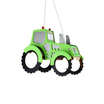 Elobra TRAKTOR Lampada a Sospensione Verde, 2-Luci