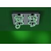 Leuchten Direkt Ls-TIM Plafoniera LED Cromo, 4-Luci, Telecomando, Cambia colore