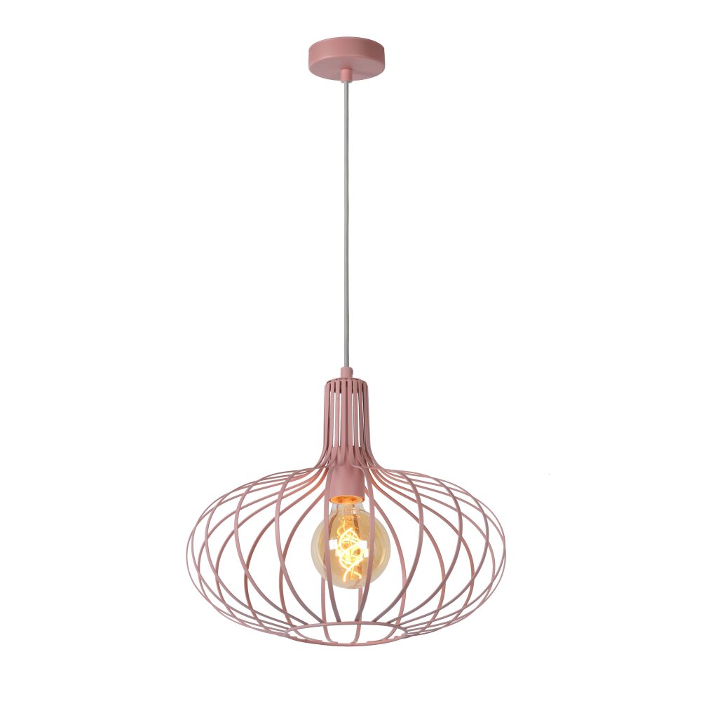 Lampada a Sospensione Lucide MERLINA Fucsia, 1-Luce