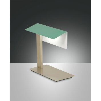 Fabas Luce Washington Lampada da Tavolo LED Oro, Verde, 1-Luce