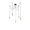 Trio-Leuchten Cord Lampada a Sospensione Ramato, 5-Luci