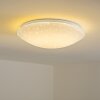 FOXES Plafoniera LED Bianco, 1-Luce, Telecomando, Cambia colore