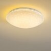 FOXES Plafoniera LED Bianco, 1-Luce, Telecomando, Cambia colore