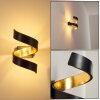 Rezat Applique LED Nero-Oro, 1-Luce