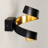 Rezat Applique LED Nero-Oro, 1-Luce