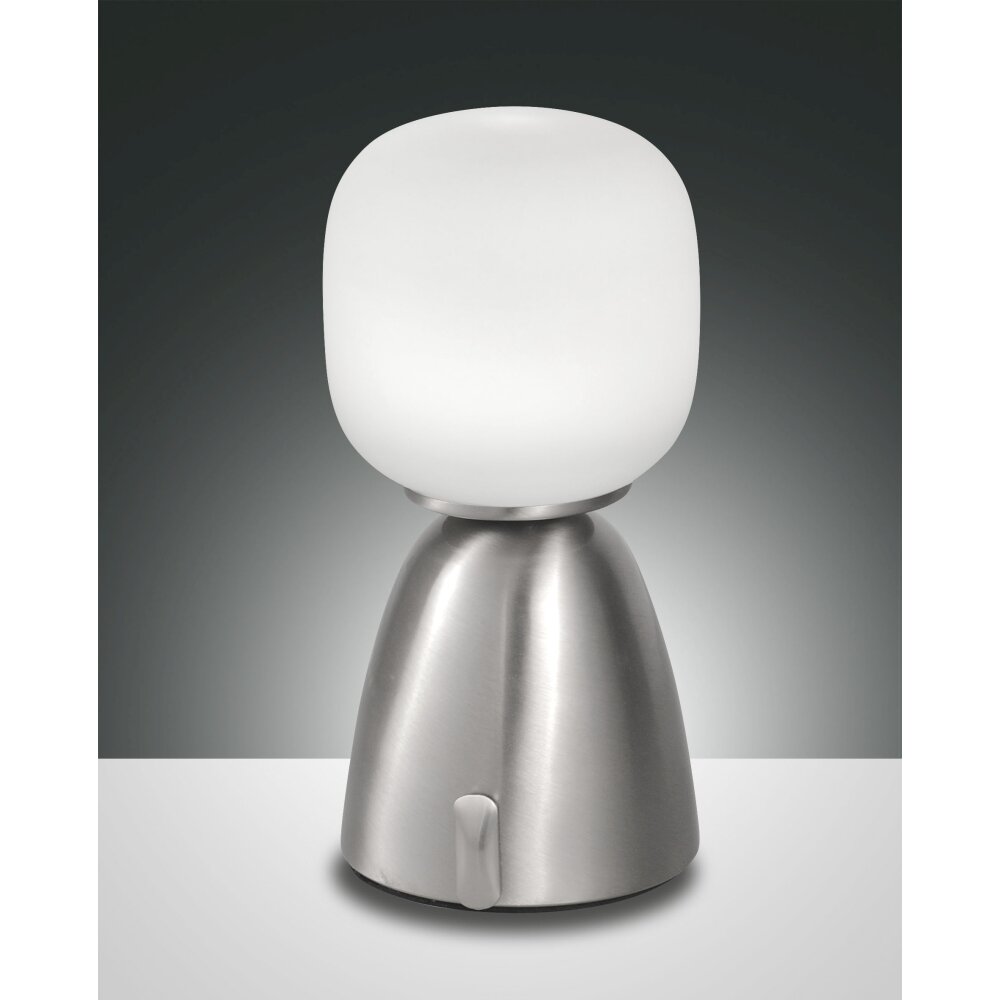 Fabas Luce Solange Lampada da Tavolo LED Nichel opaco, 1-Luce main product photo