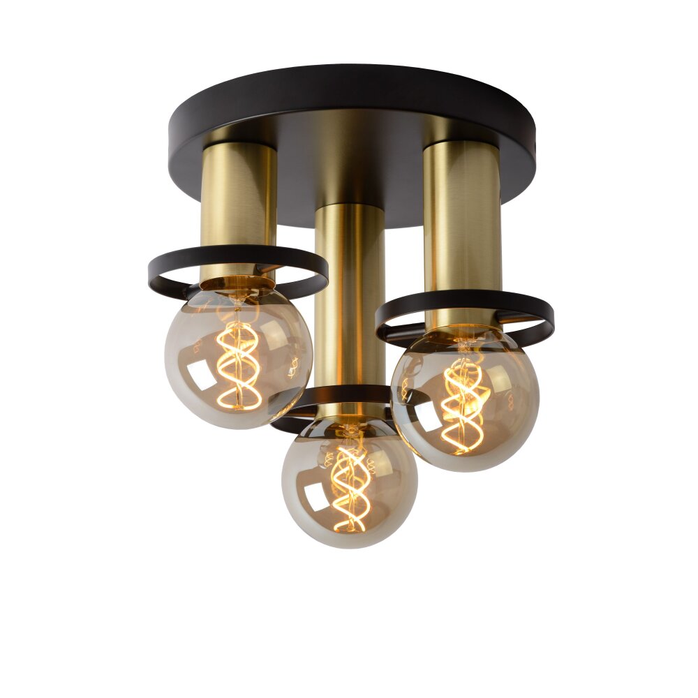 Plafoniera Lucide ANAKA Nero, 3-Luci main product photo