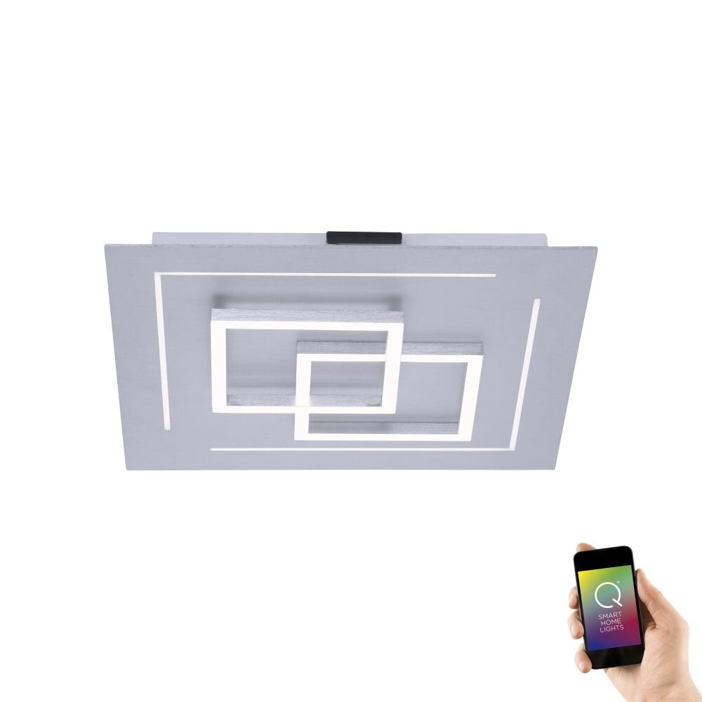 Paul Neuhaus Q-LINEA Plafoniera LED Alluminio, 1-Luce, Telecomando, Cambia colore main product photo