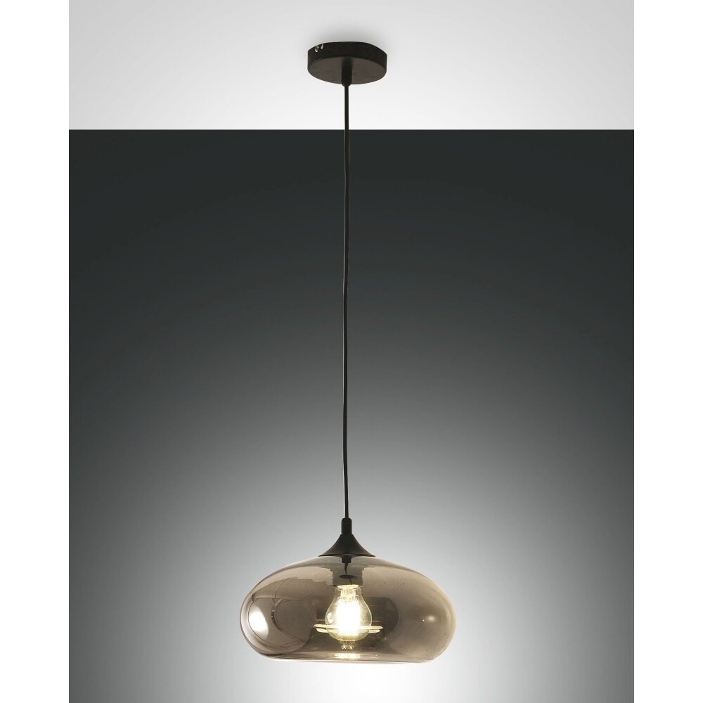 Fabas Luce Ela Lampada a Sospensione Nero, 1-Luce main product photo