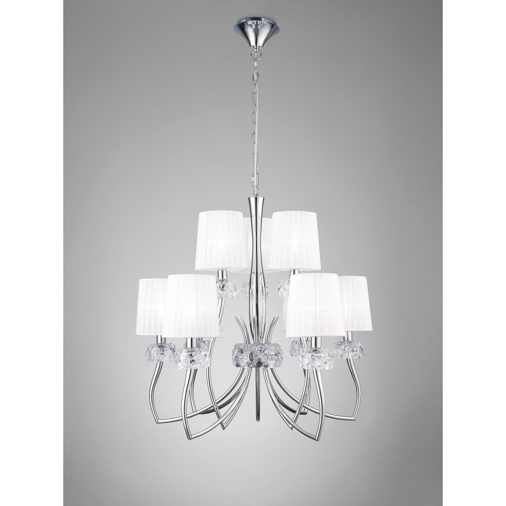 Mantra LOEWE Lampada a Sospensione Cromo, 9-Luci main product photo