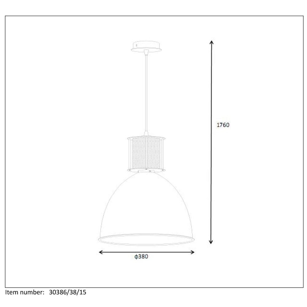 Lucide SMOKY Lampadario a sospensione Grigio, 1-Luce