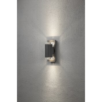 Konstsmide Potenza Applique LED Antracite, 2-Luci