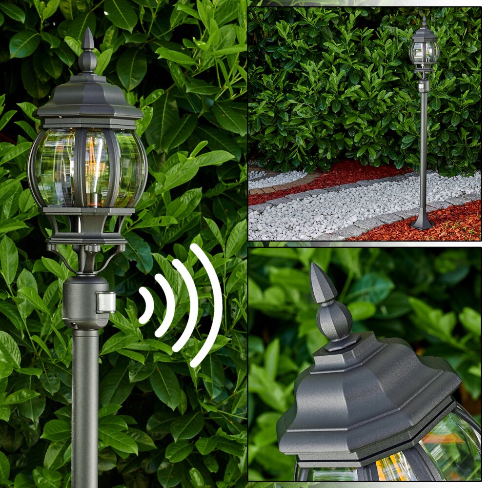 Lentua Lampada da terra per esterno Nero, 1-Luce, Sensori di movimento main product photo