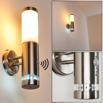 Walise Applique da esterno Acciaio inox, 1-Luce, Sensori di movimento