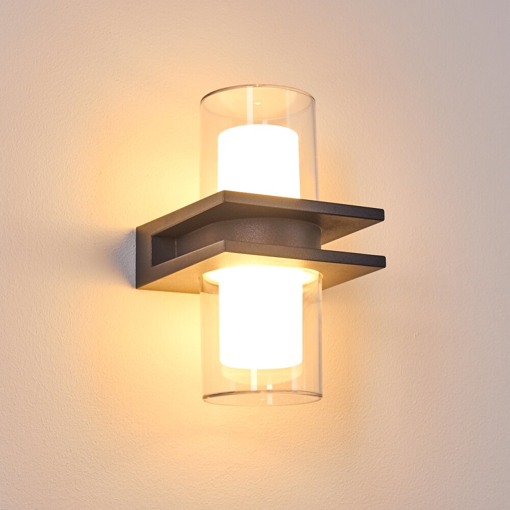 Kekenis Applique da esterno LED Antracite, 1-Luce