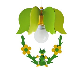 Elobra FROSCH Lampada a Sospensione Verde, 1-Luce