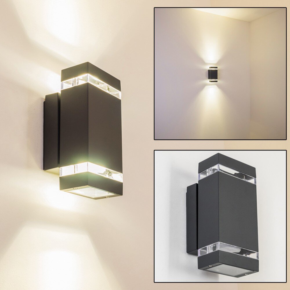 Lutak Applique per esterno LED Antracite, 2-Luci main product photo
