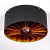 Togo Plafoniera Ottone, Nero, 1-Luce