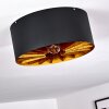 Togo Plafoniera Ottone, Nero, 1-Luce