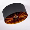 Togo Plafoniera Ottone, Nero, 1-Luce