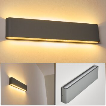 Tinglev Applique da esterno LED Grigio, 2-Luci