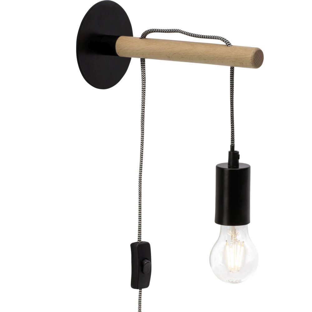 Brilliant Jarbo Applique Legno scuro, Nero, 1-Luce main product photo