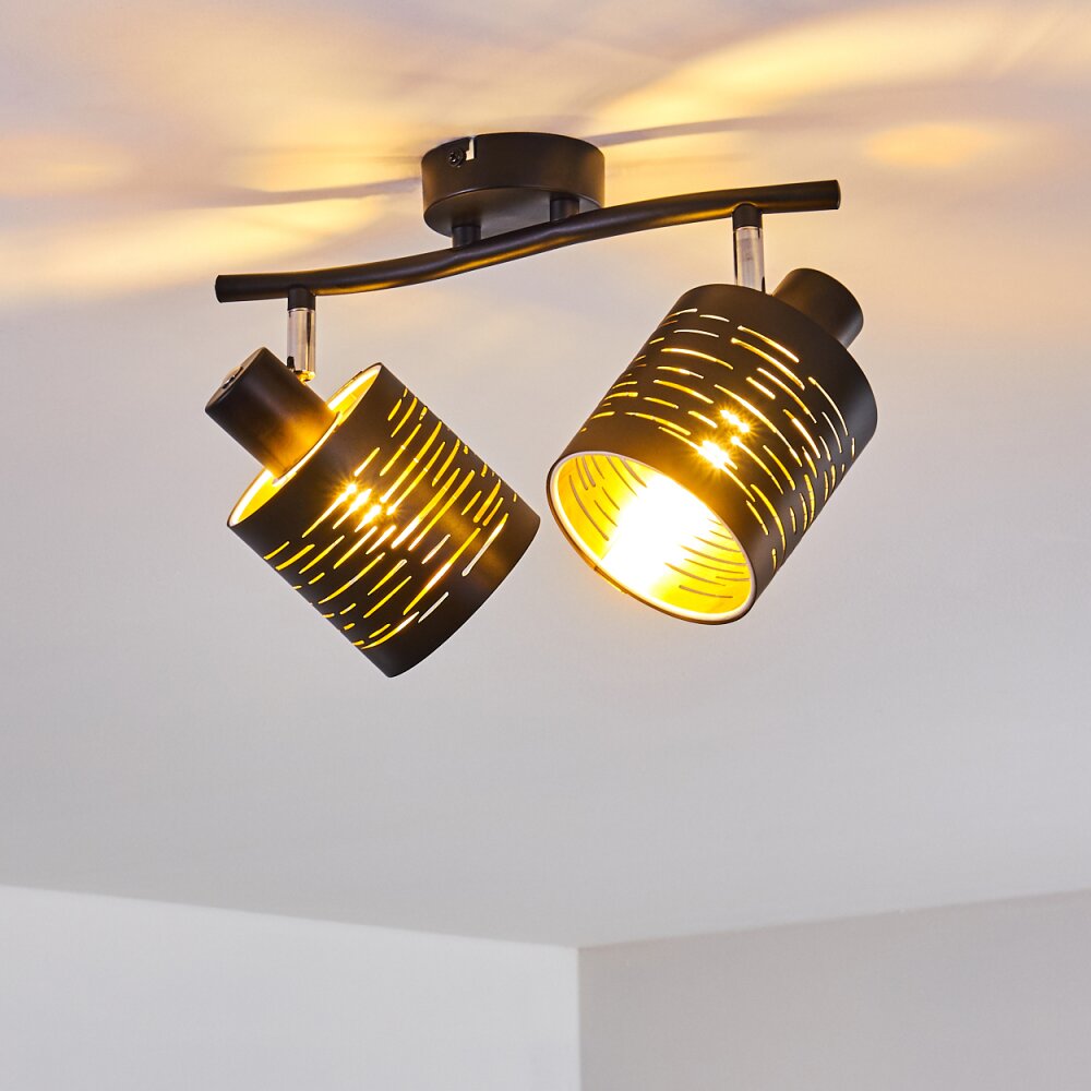 Bathinda Plafoniera Nero, 2-Luci