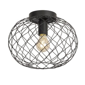 Plafoniera Fischer & Honsel living Justin Nero, 1-Luce